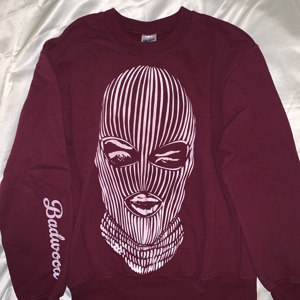 OG Badwood “Ski-Mask” Crewneck in Burgundy